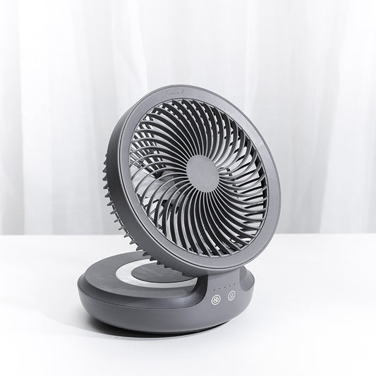 Household Rechargeable Wall Mounted Mini Foldable Desktop Fan With Remote Control And Auto Shake Function