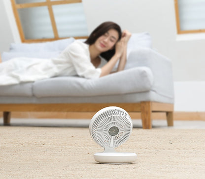 Household Rechargeable Wall Mounted Mini Foldable Desktop Fan With Remote Control And Auto Shake Function