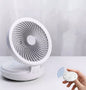Household Rechargeable Wall Mounted Mini Foldable Desktop Fan With Remote Control And Auto Shake Function
